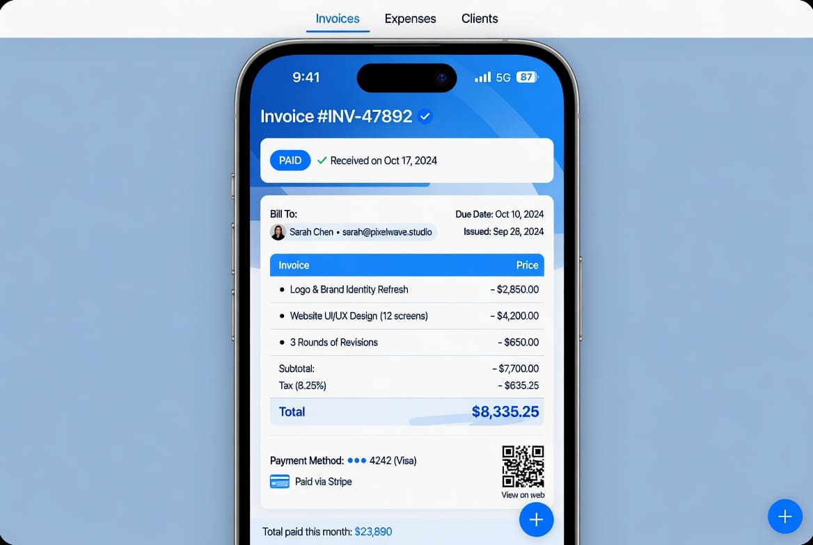 Technician using the Velocity Ticket app on a job site